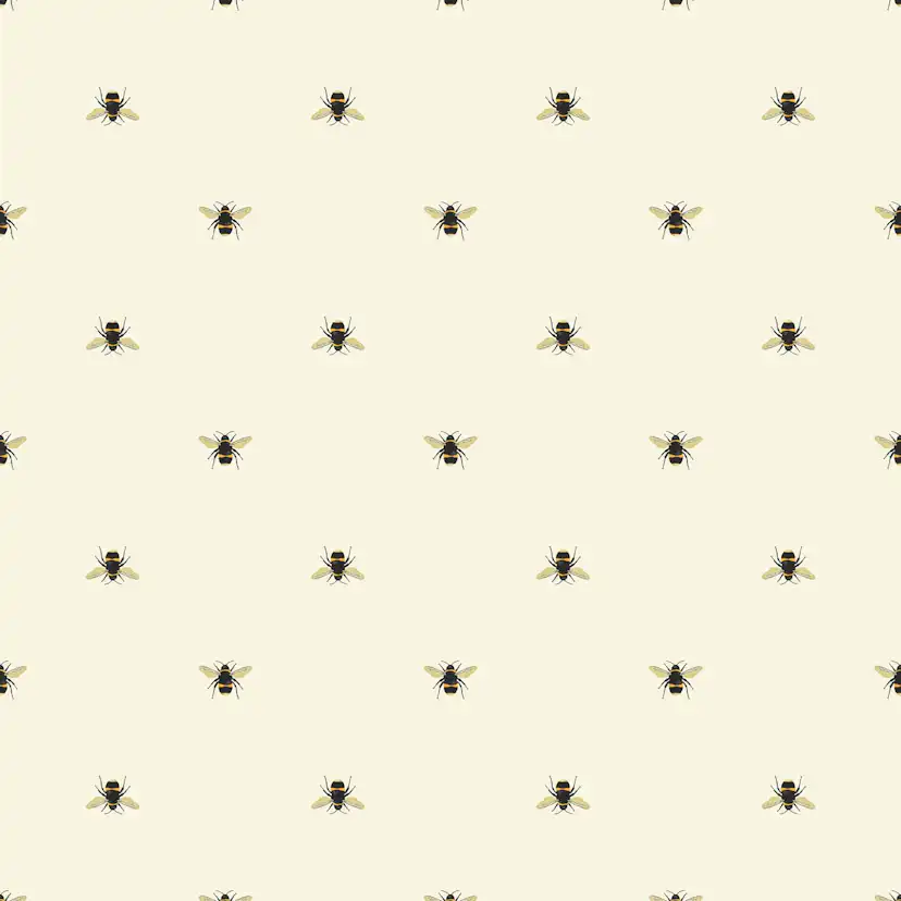 Fototapet Joules Botanical Bee Crème 10mx52 cm