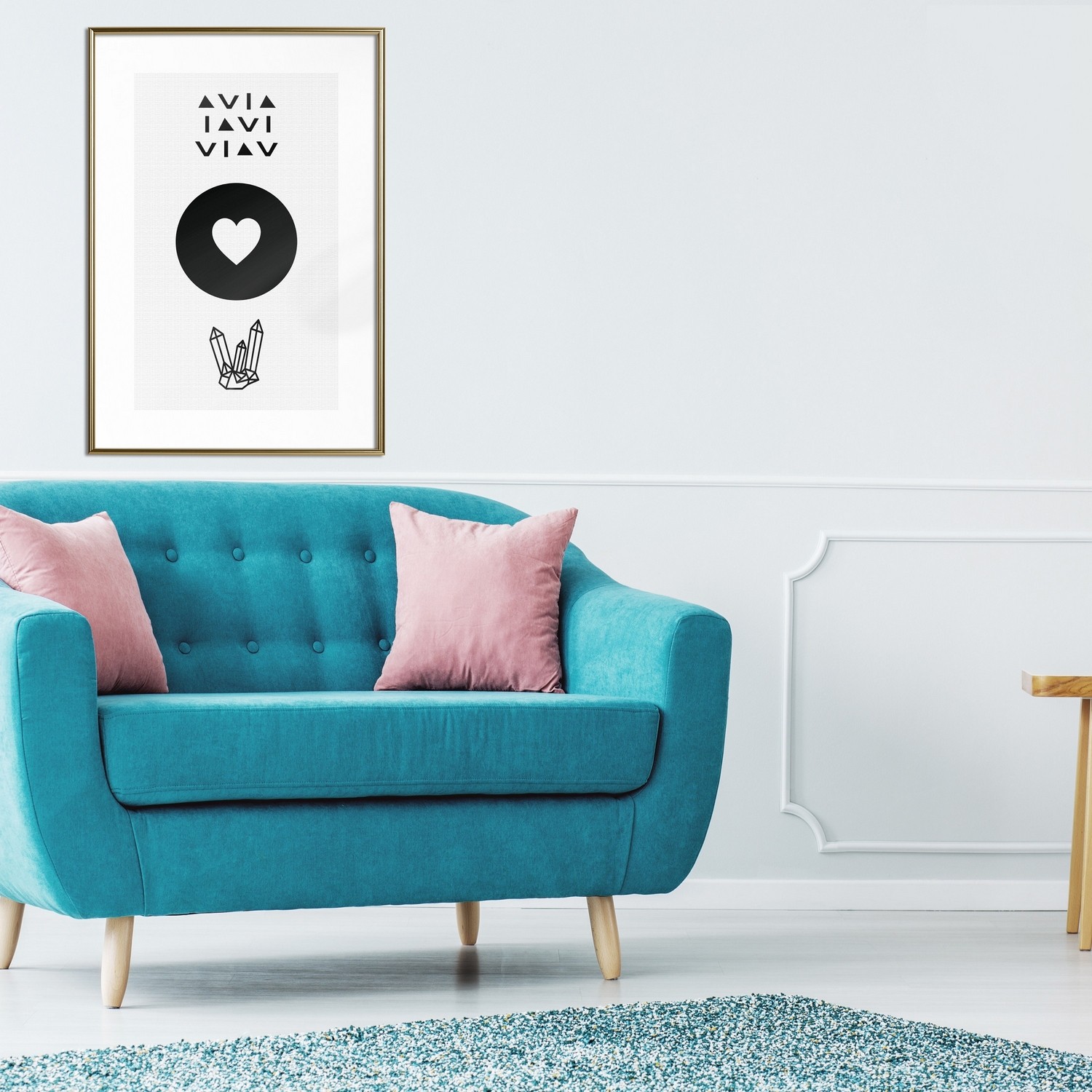 Poster Artgeist Affisch Heart and Crystals