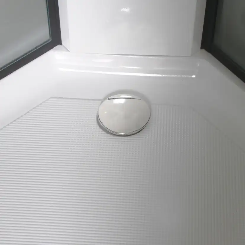 Duschkabin Bathlife Betrakta 80x80 Svart/Vit