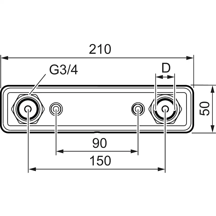 Blandarfäste FM Mattsson för Dold Rördragning 150 cc