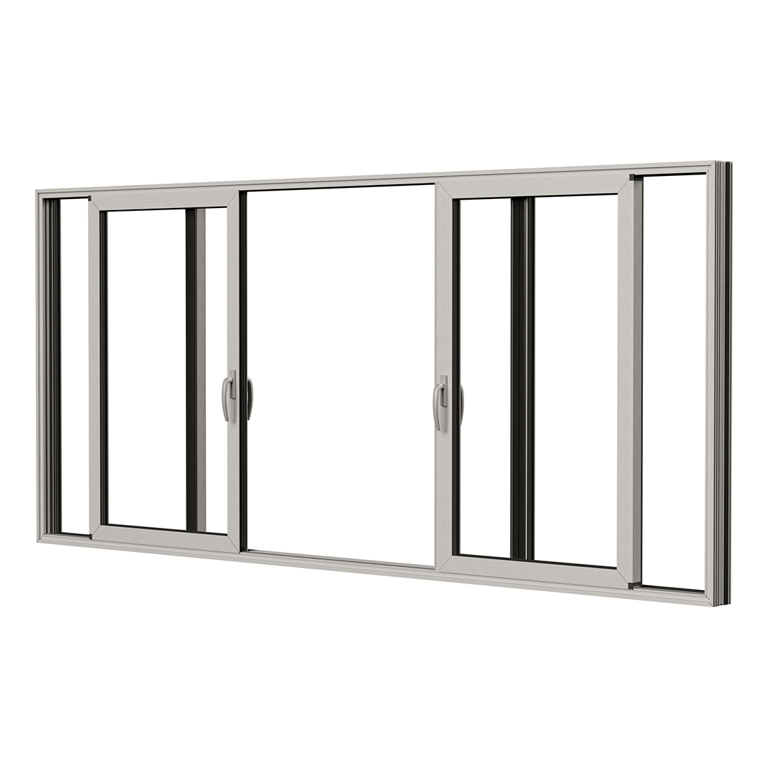Parskjutdörr NorDan HelAlu Aluminium 4-Delad Enkelspår