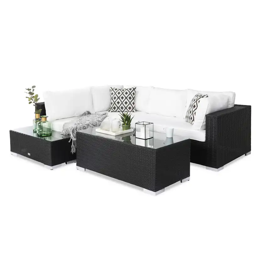 Loungegrupp Comfort Garden Bahamas 4-sits med Avslut och Bord Utomhus