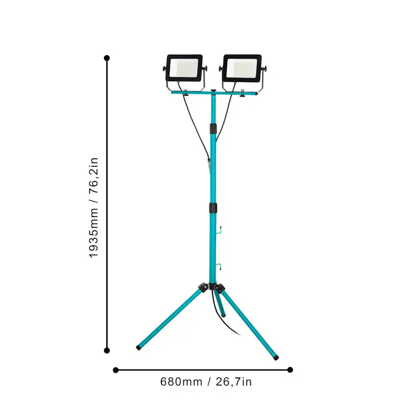 Arbetsbelysning Eglo LED-Stativstrålkastare med 2 Lampor 52W