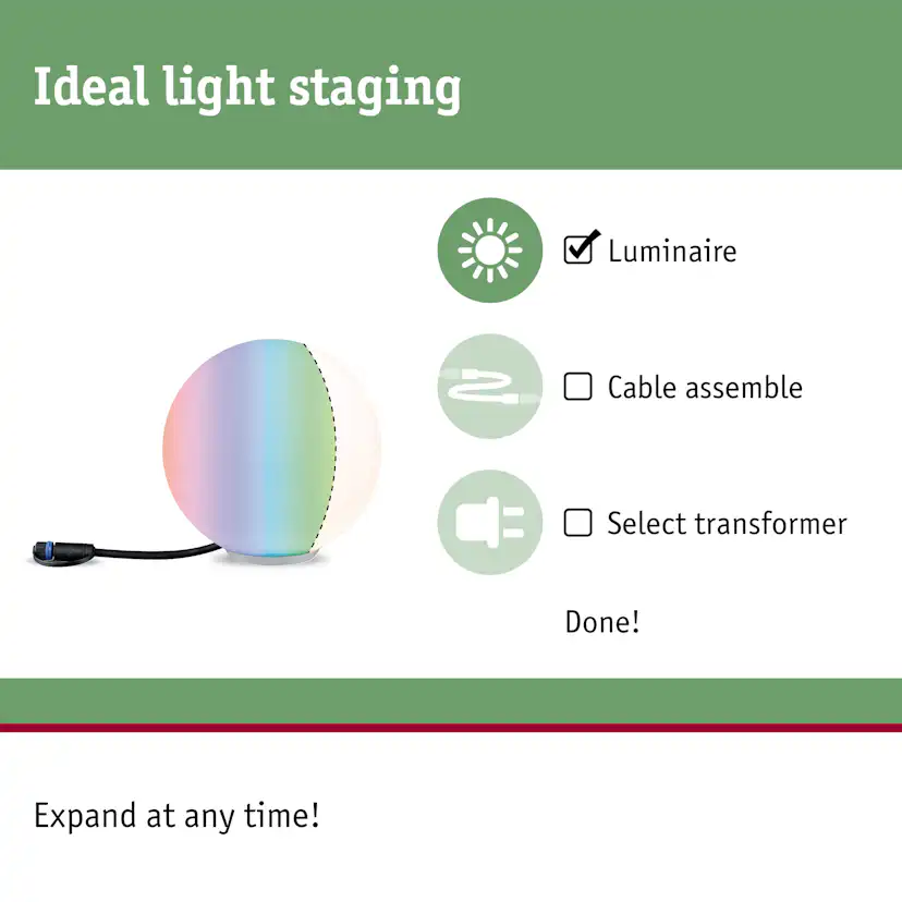 Dekorationsljus LED Paulmann Globe Plug & Shine Smart Home Zigbee 3.0 IP65 24V