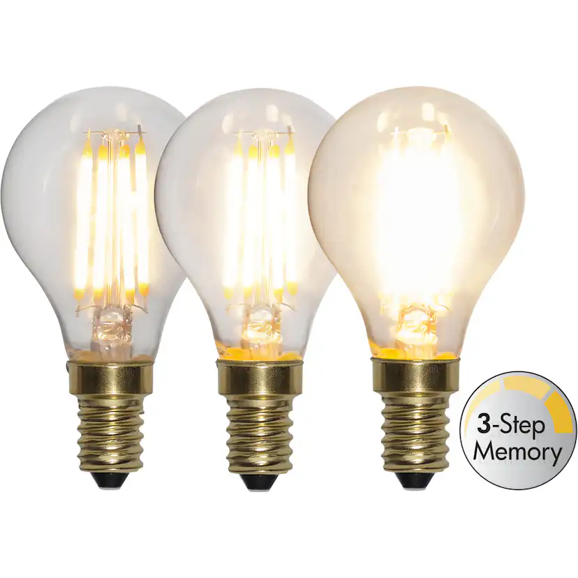 LED-lampa Star Trading E14 P45 Soft Glow 3-step Memory Dimbar 4W