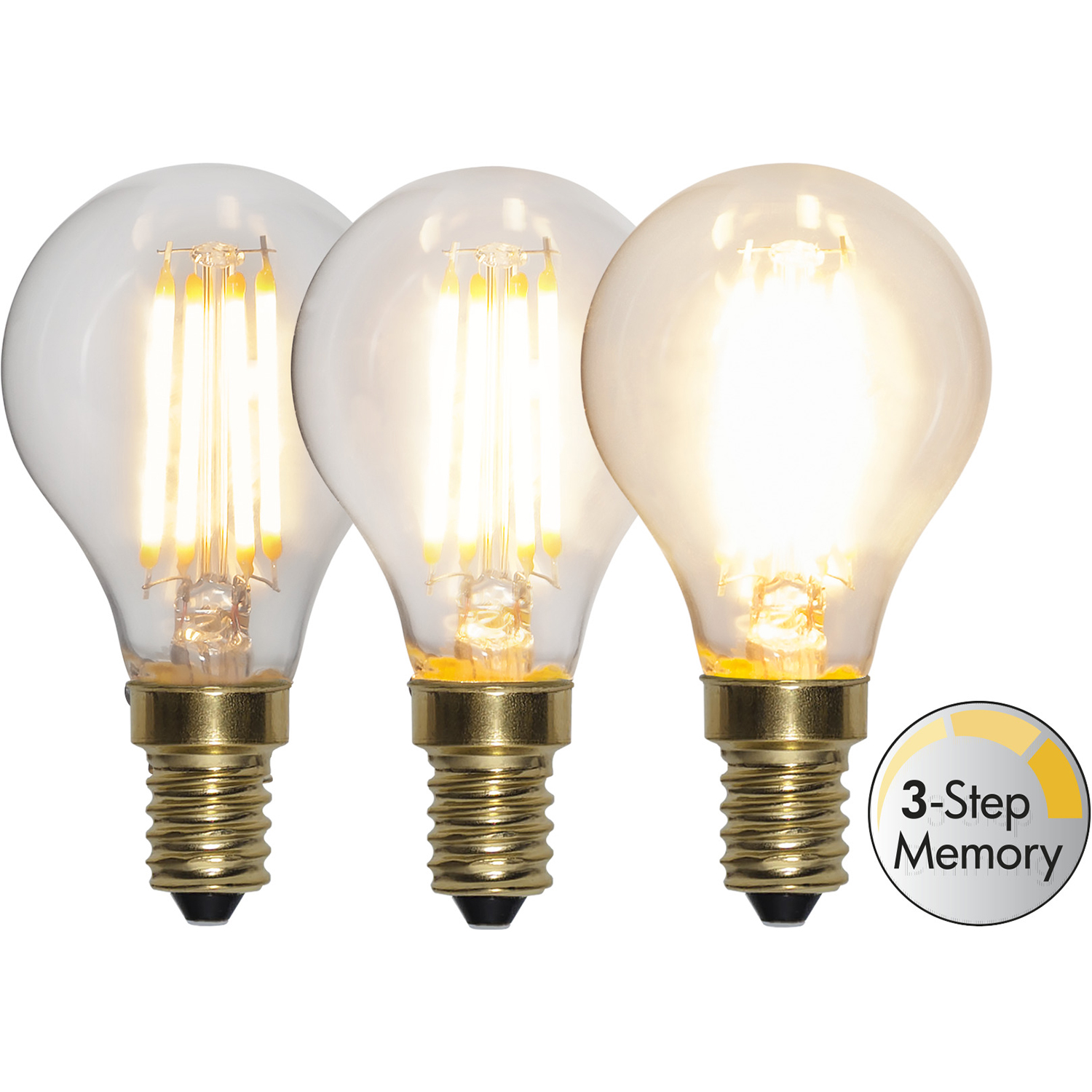 LED-lampa Star Trading E14 P45 Soft Glow 3-step Memory Dimbar 4W