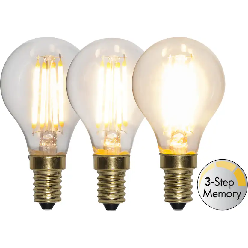 LED-lampa Star Trading E14 P45 Soft Glow 3-step Memory Dimbar 4W