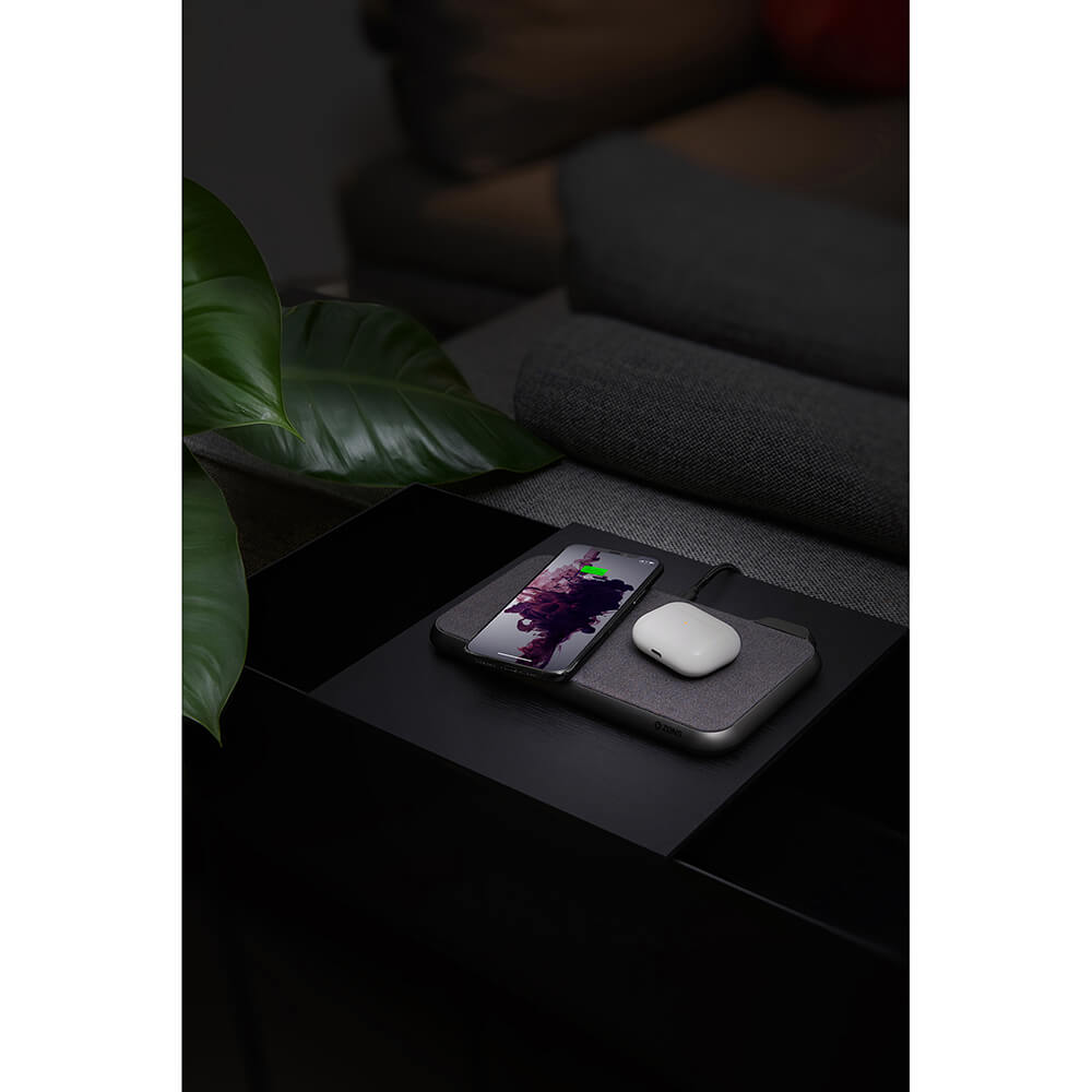Trådlös Laddare Zens Dual QI Liberty 16 coils 2x15W till Apple & Samsung QC