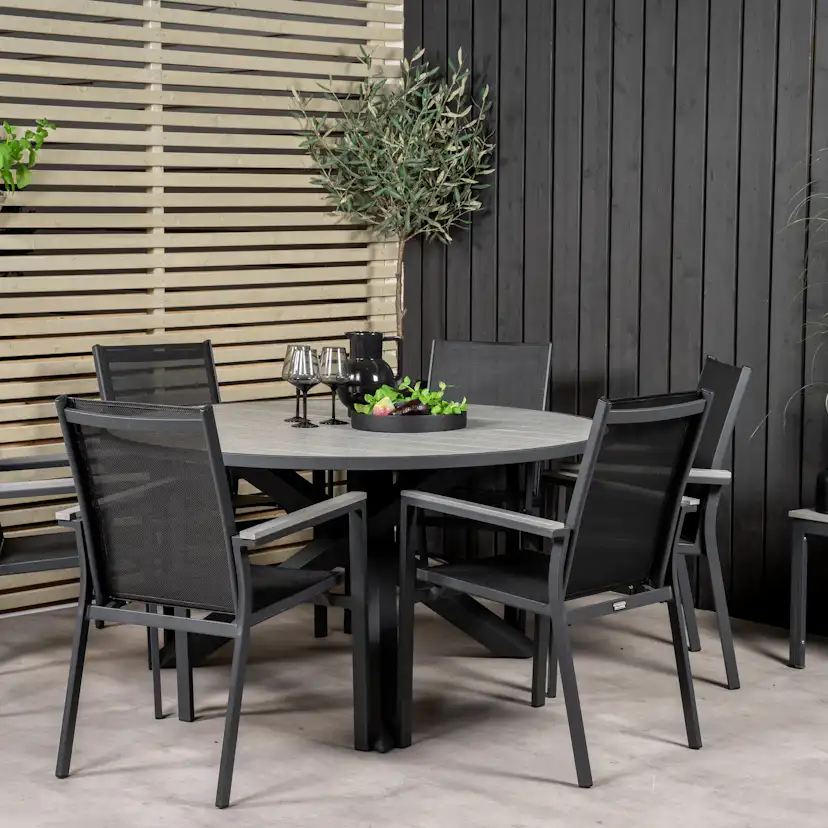 Matgrupp Venture Home Pincy Ø140 med 6 Pincy Stolar