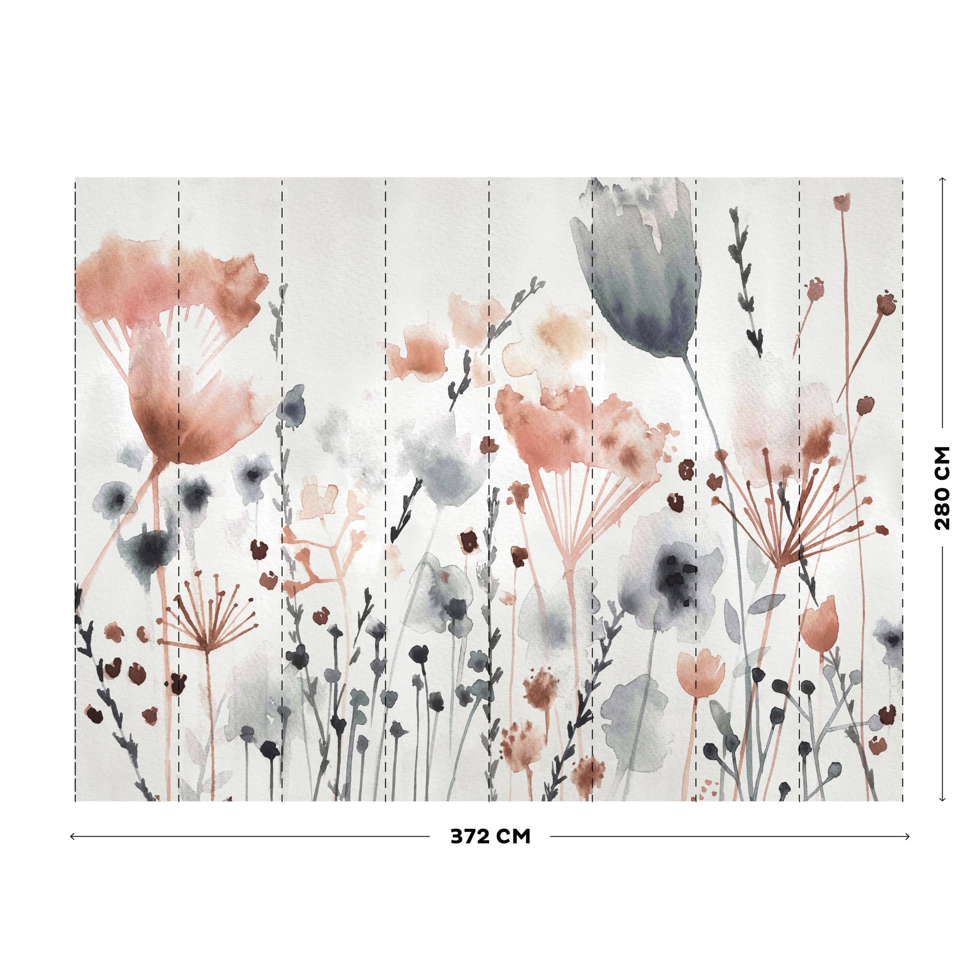 Fototapet Art For The Home Watercoloured Meadow 372x280 cm