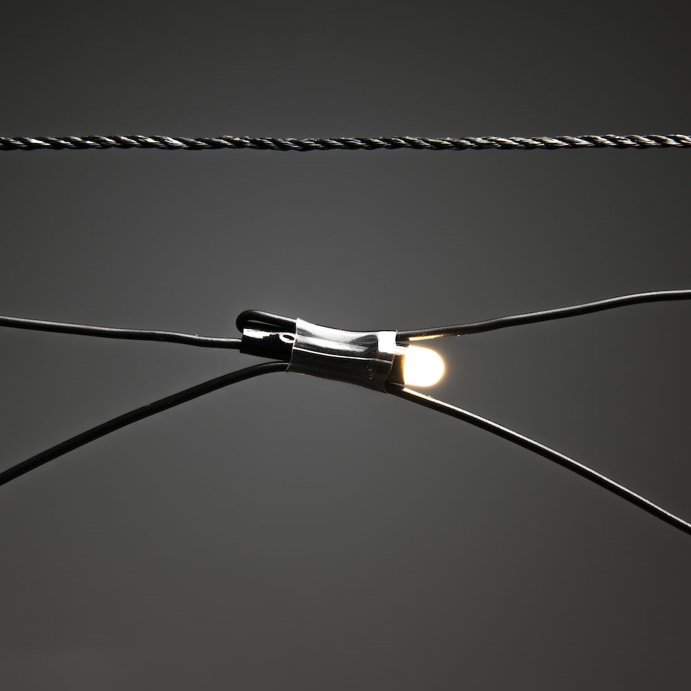 Ljusslinga Gnosjö Konstsmide Nät 40 Varmvita LED 80x80 cm Frostad