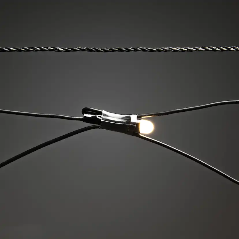 Ljusslinga Gnosjö Konstsmide Nät 40 Varmvita LED 80x80 cm Frostad