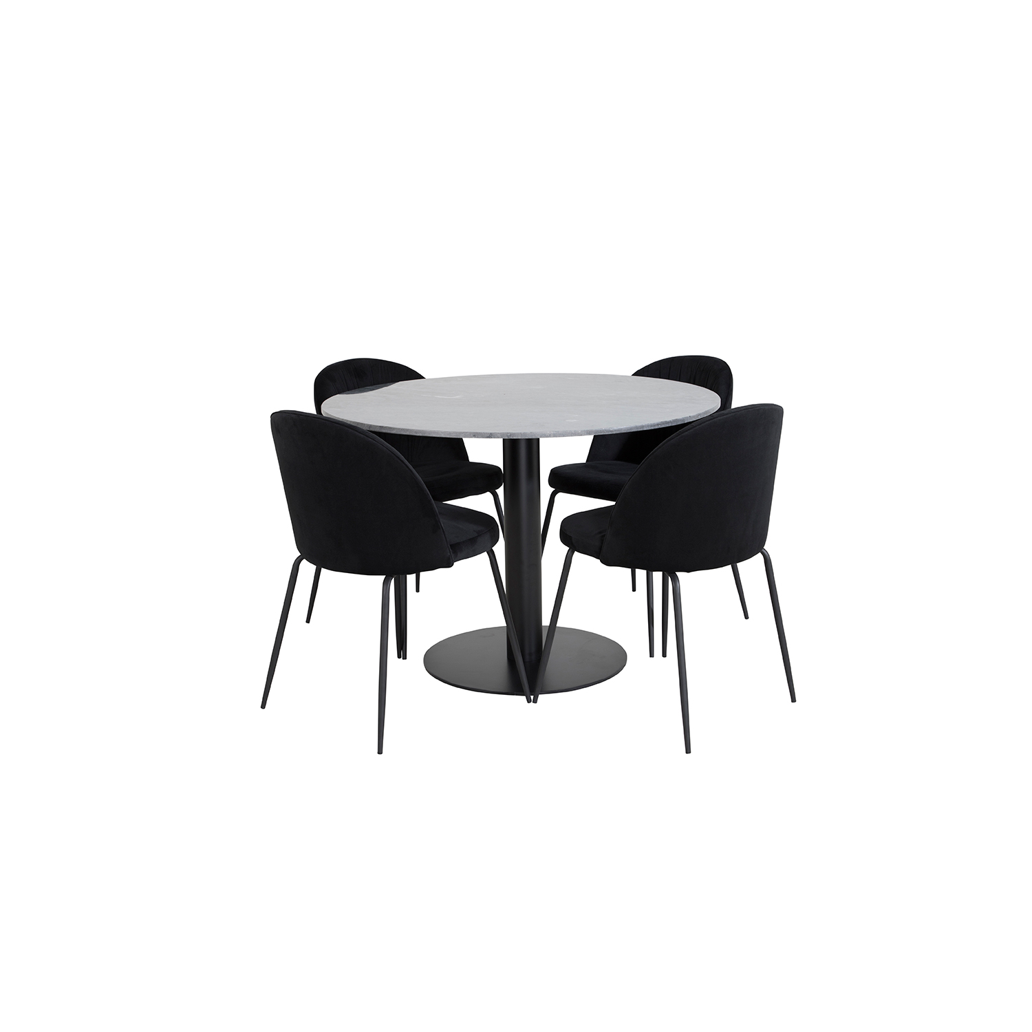 Matgrupp Venture Home Estelle med 4 Wrigley Stolar Sammet