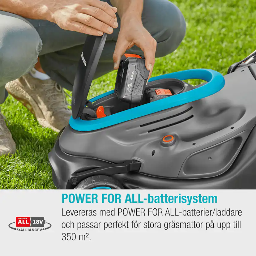Batterigräsklippare Gardena PowerMax 37/36V P4A med Batteri och Laddare