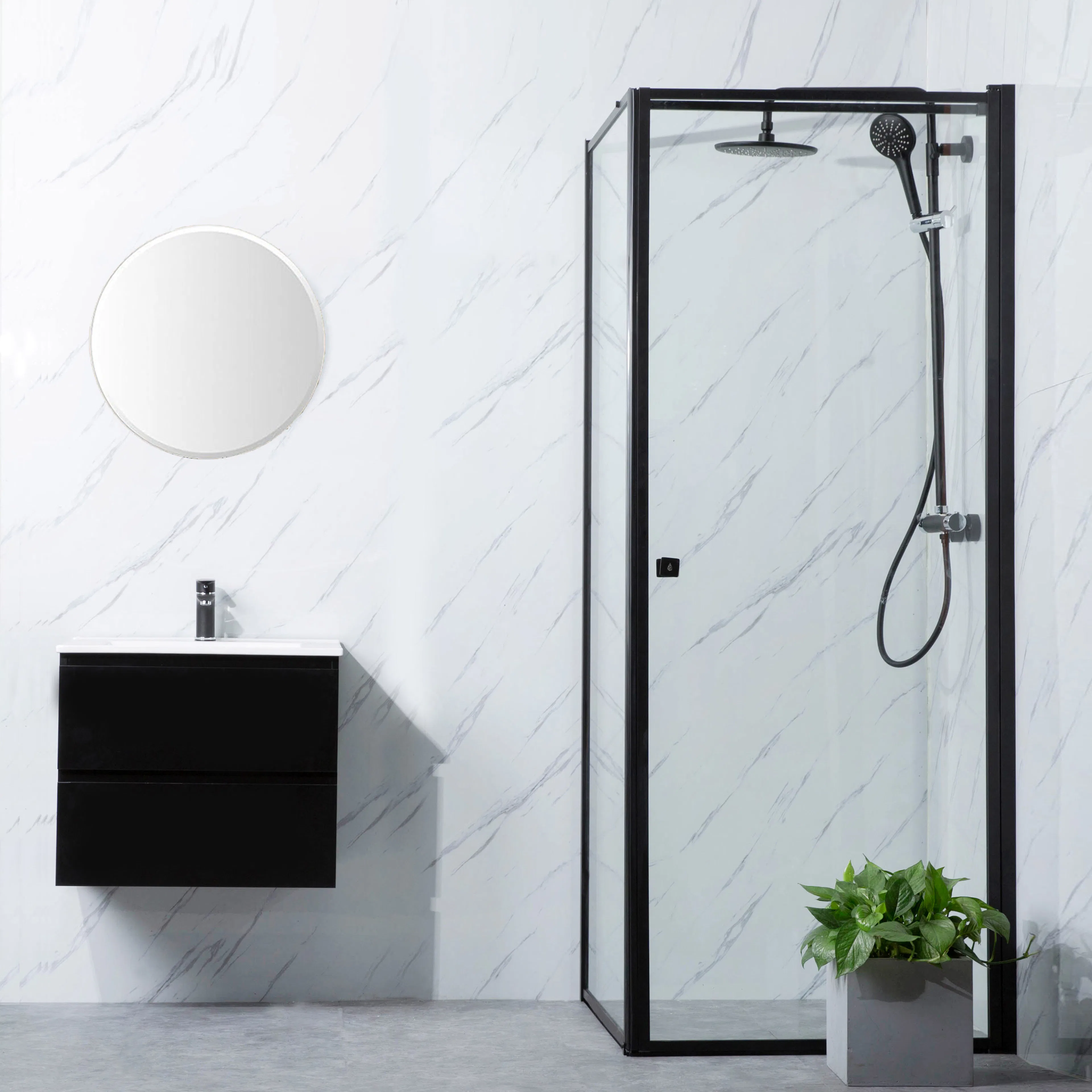 Duschhörn Bathlife Profil Rak Vägg + Rak Dörr