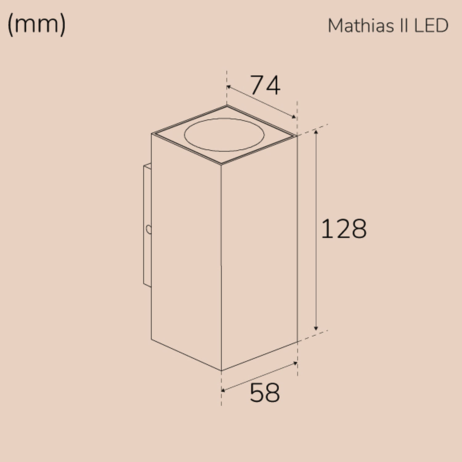 Väggarmatur Llitt Mathias II LED IP65 3000K 6W 520lm - Utomhusbelysning