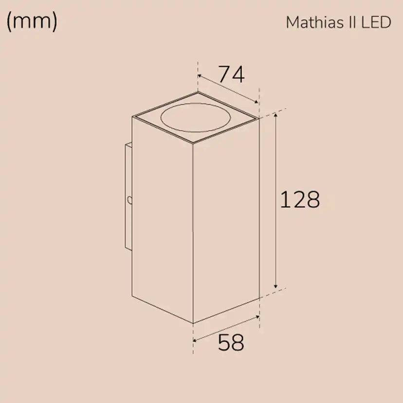 Väggarmatur Llitt Mathias II LED IP65 3000K 6W 520lm - Utomhusbelysning