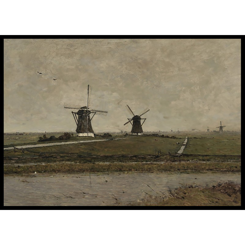 Poster Gallerix Polder With Mills Near Overschie By Paul Gabriël