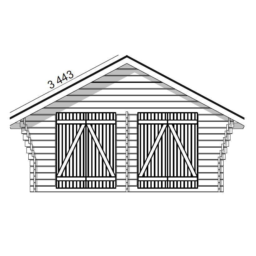 Timmerförråd LP Garden R-XL (20m²) Med Springor