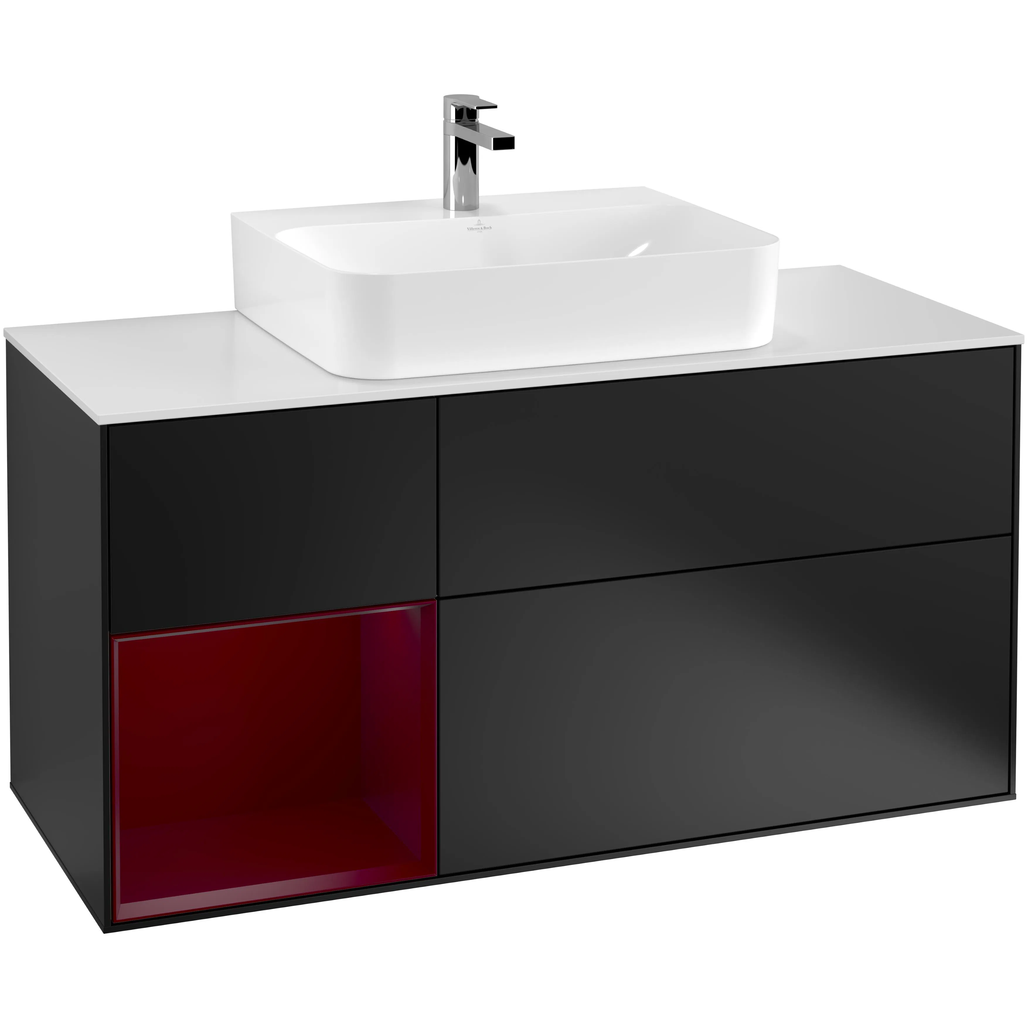 Tvättställsskåp Villeroy & Boch Finion med 3 Lådor Hylla och Bänkskiva för Centrerat Tvättställ