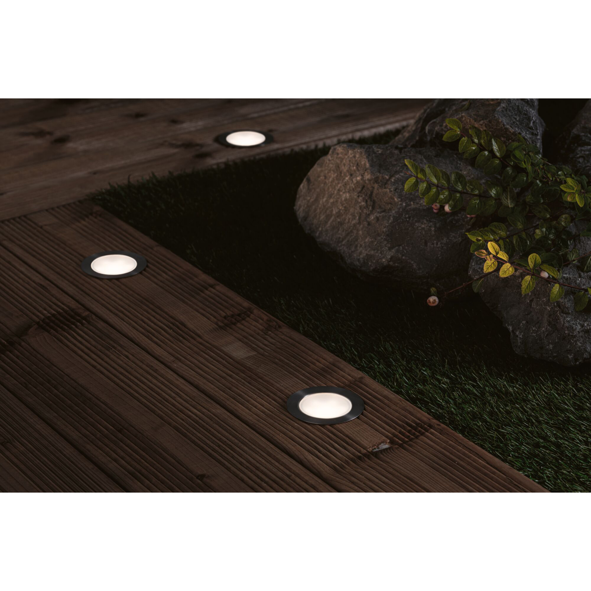 LED Infälld Markbelysning Paulmann Plug & Shine Smart Home Zigbee 3.0 Floor Profil IP67 RGBW+ 2W 3-pack