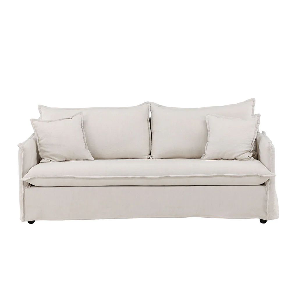 3-sitssoffa Nova Sofa - Wood / Beige Fiber Vit