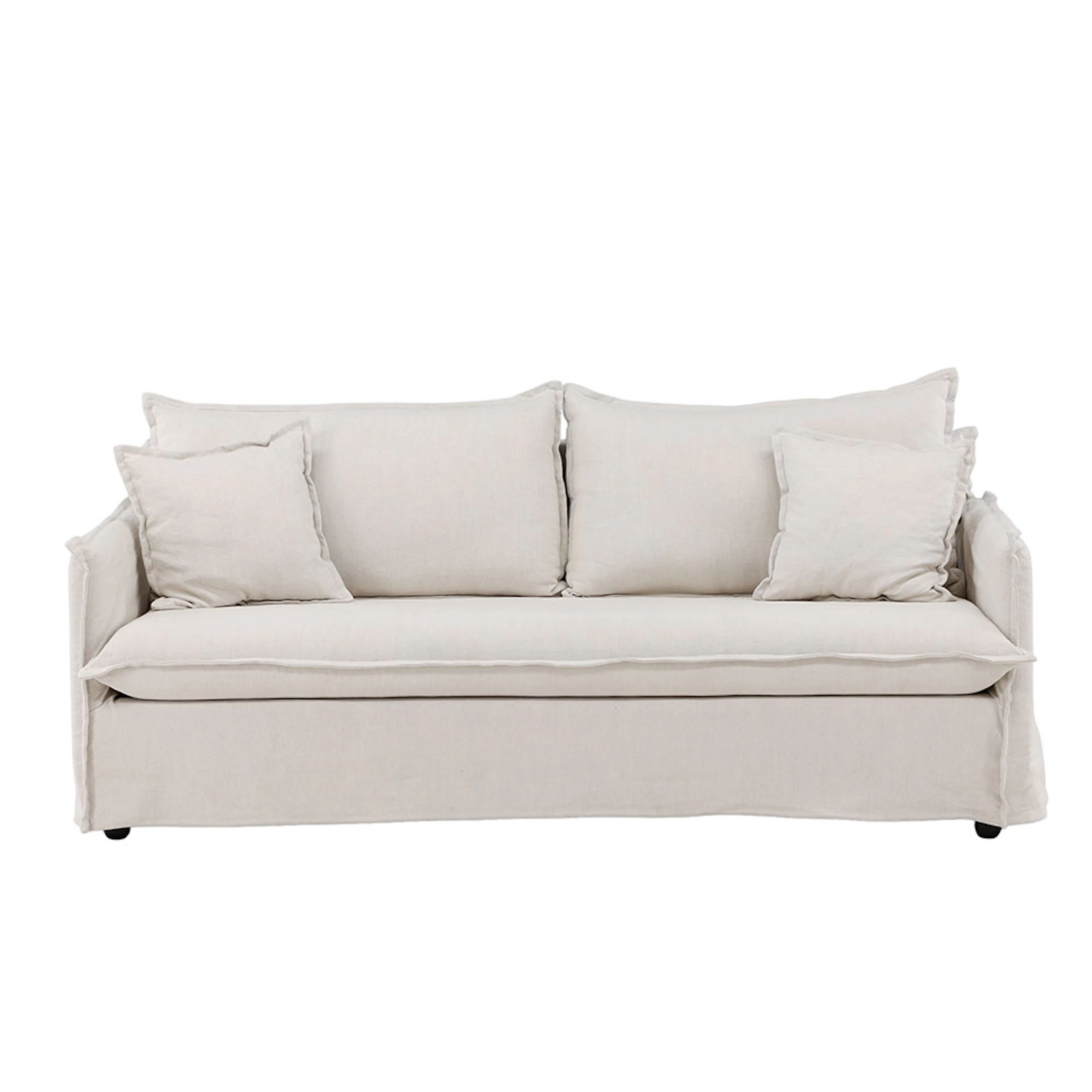 3-sitssoffa Nova Sofa - Wood / Beige Fiber Vit