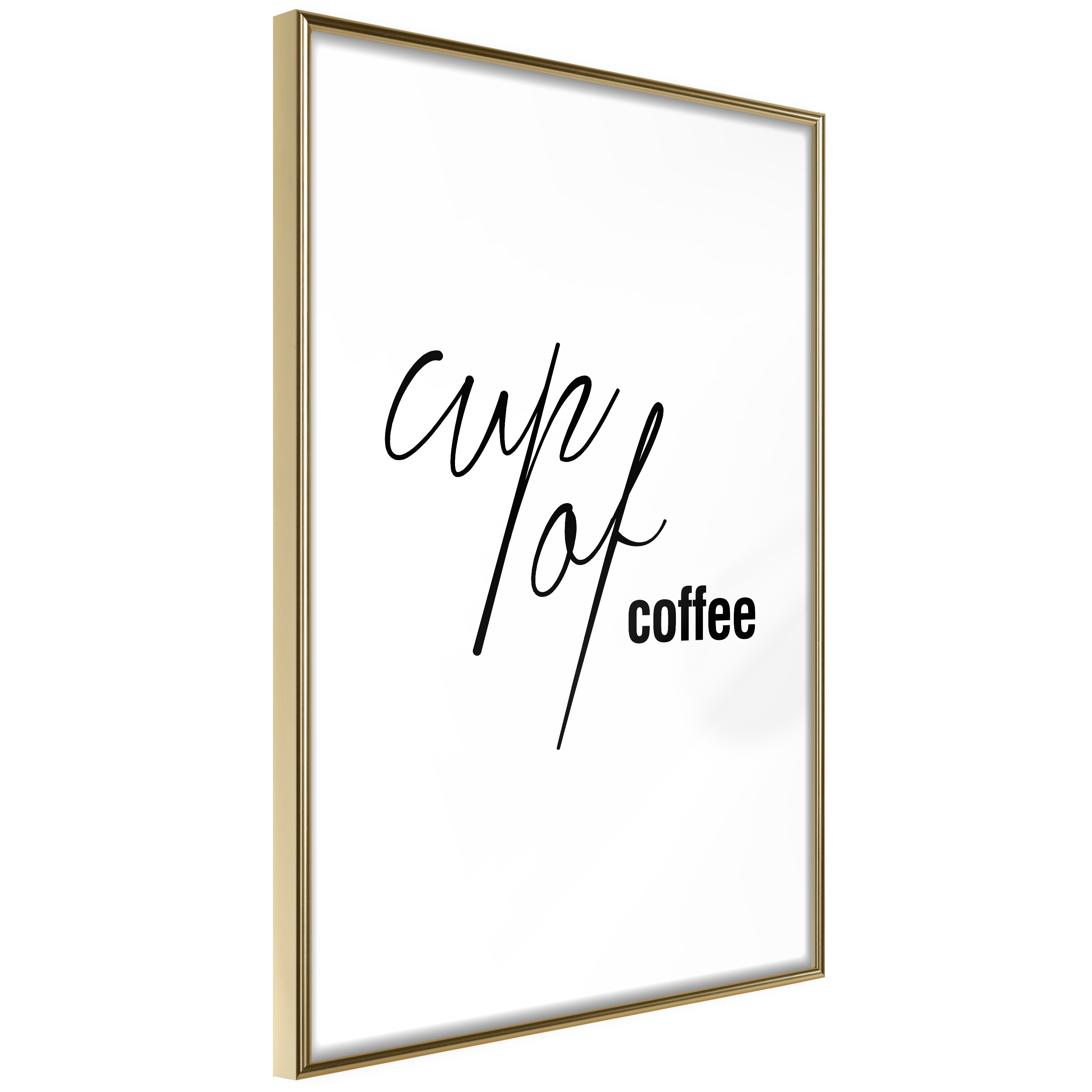 Affisch - Cup of Coffee [Poster] 40x60 Guld ram, 40x60 cm
