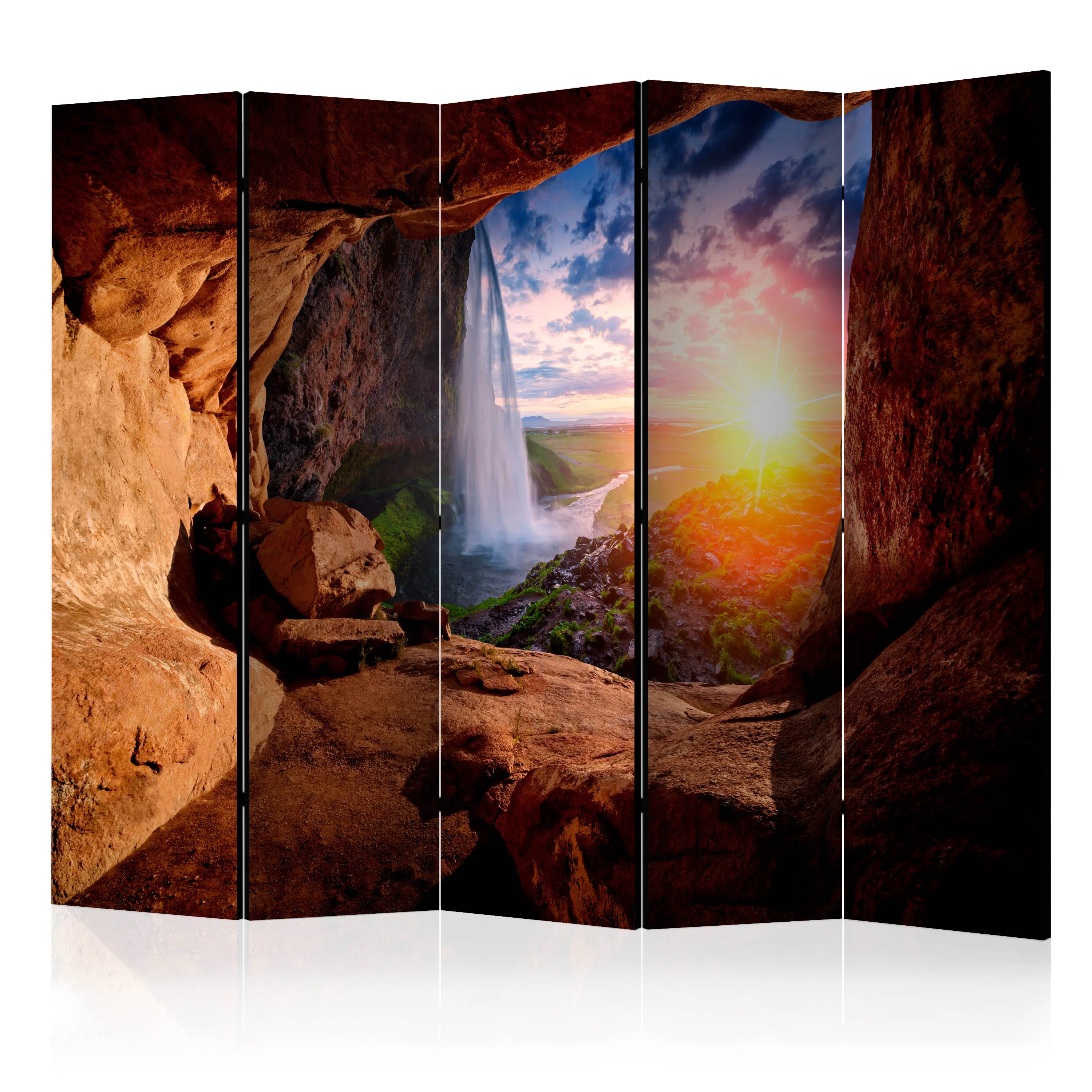 Rumsavdelare Skärmvägg Arkiio Cave Seljalandsfoss Waterfall II 225x172 cm