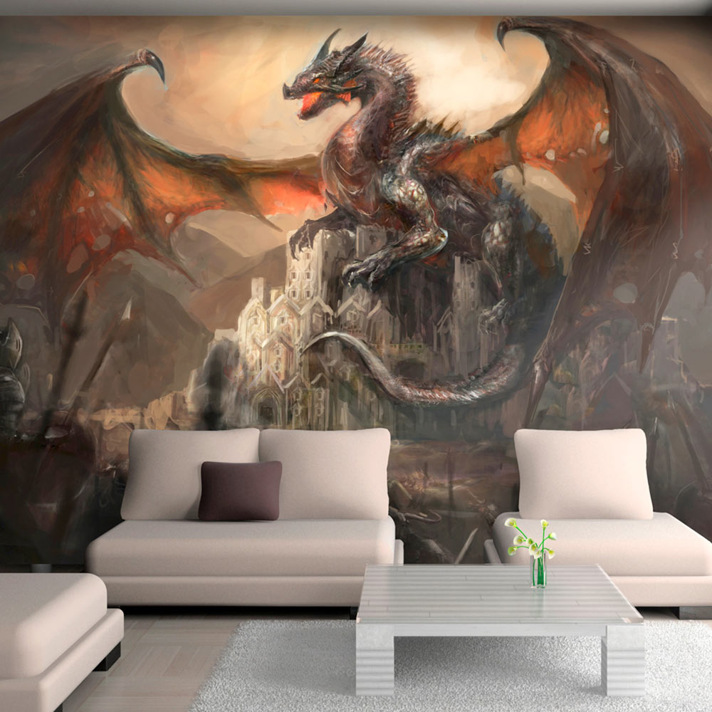 Fototapet Arkiio Självhäftande Dragon Castle