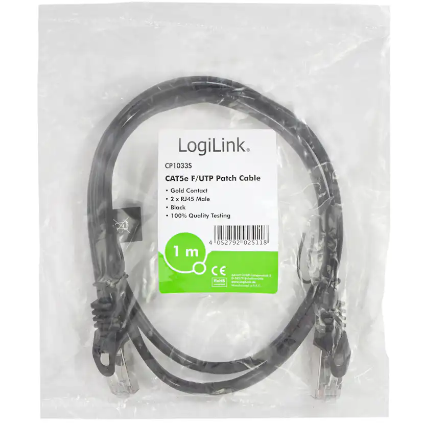 Patchkabel LogiLink Cat5e F/UTP Ecoline 1 m