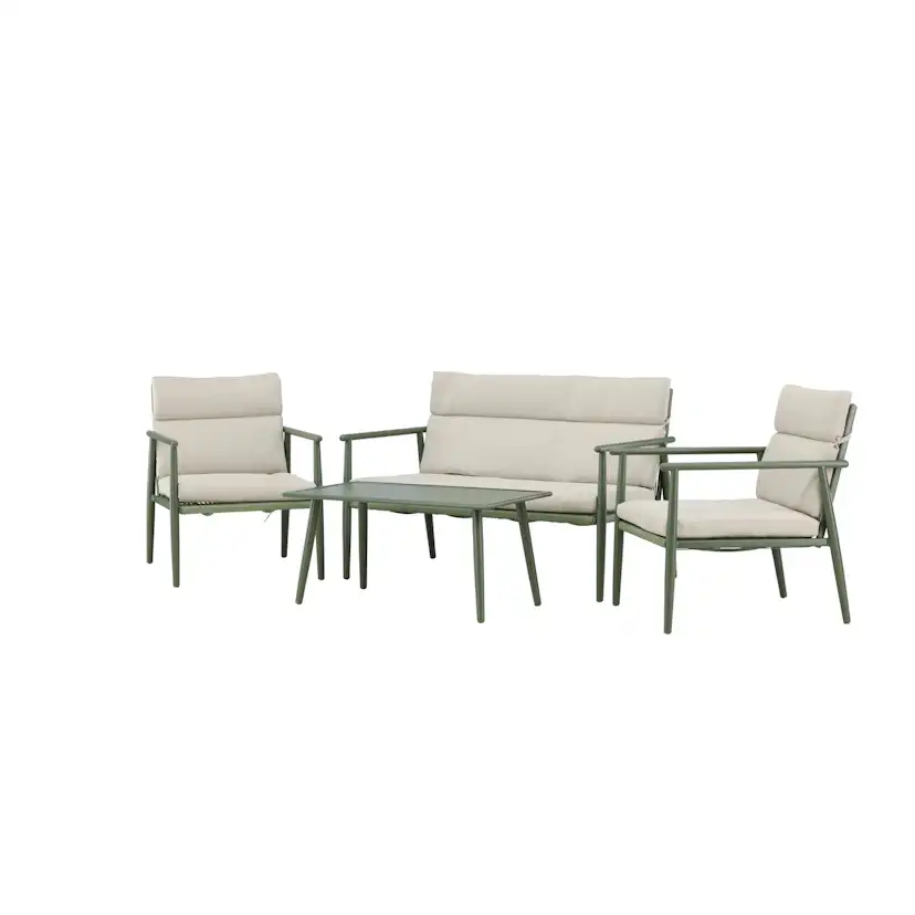 Mazzaro Sofa Set - Green / Beige Grön