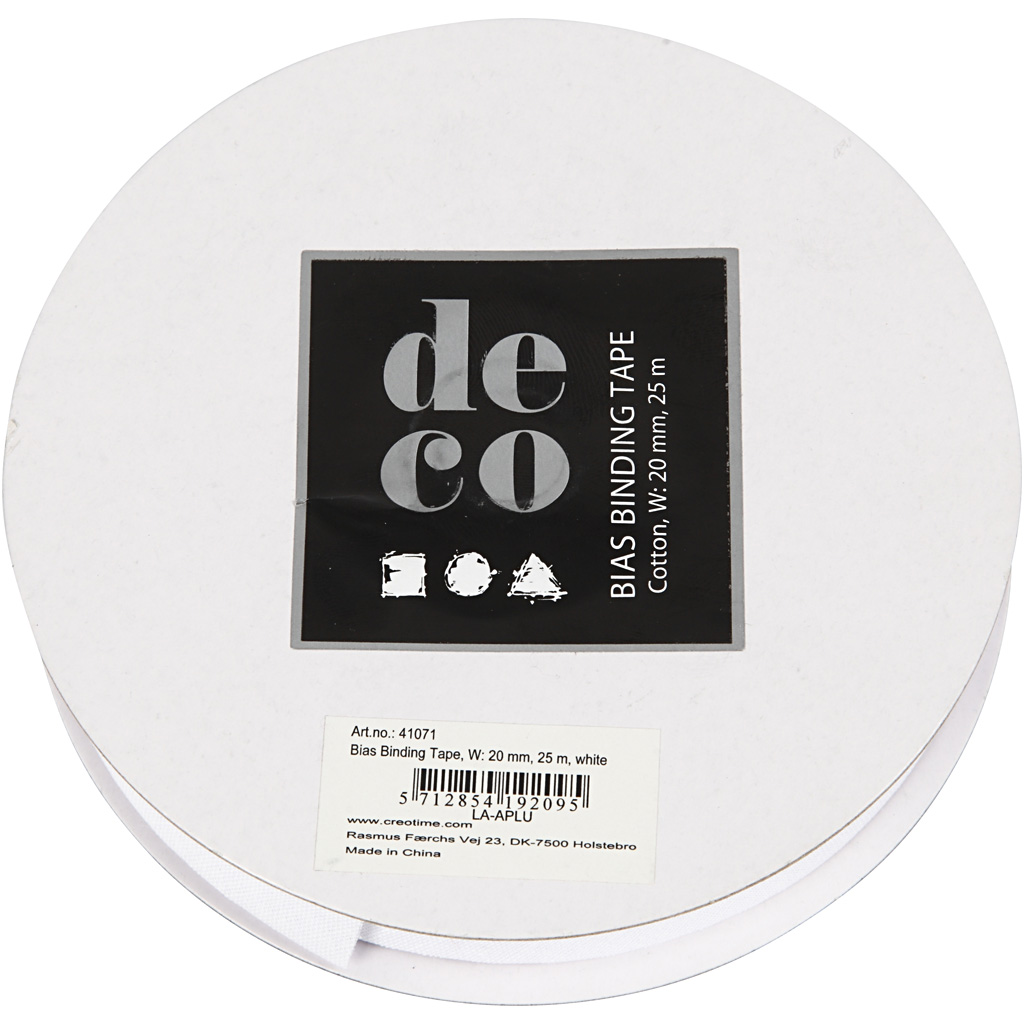 Kantband Creativ Company B20 mm Vit 25 m/1 Rl