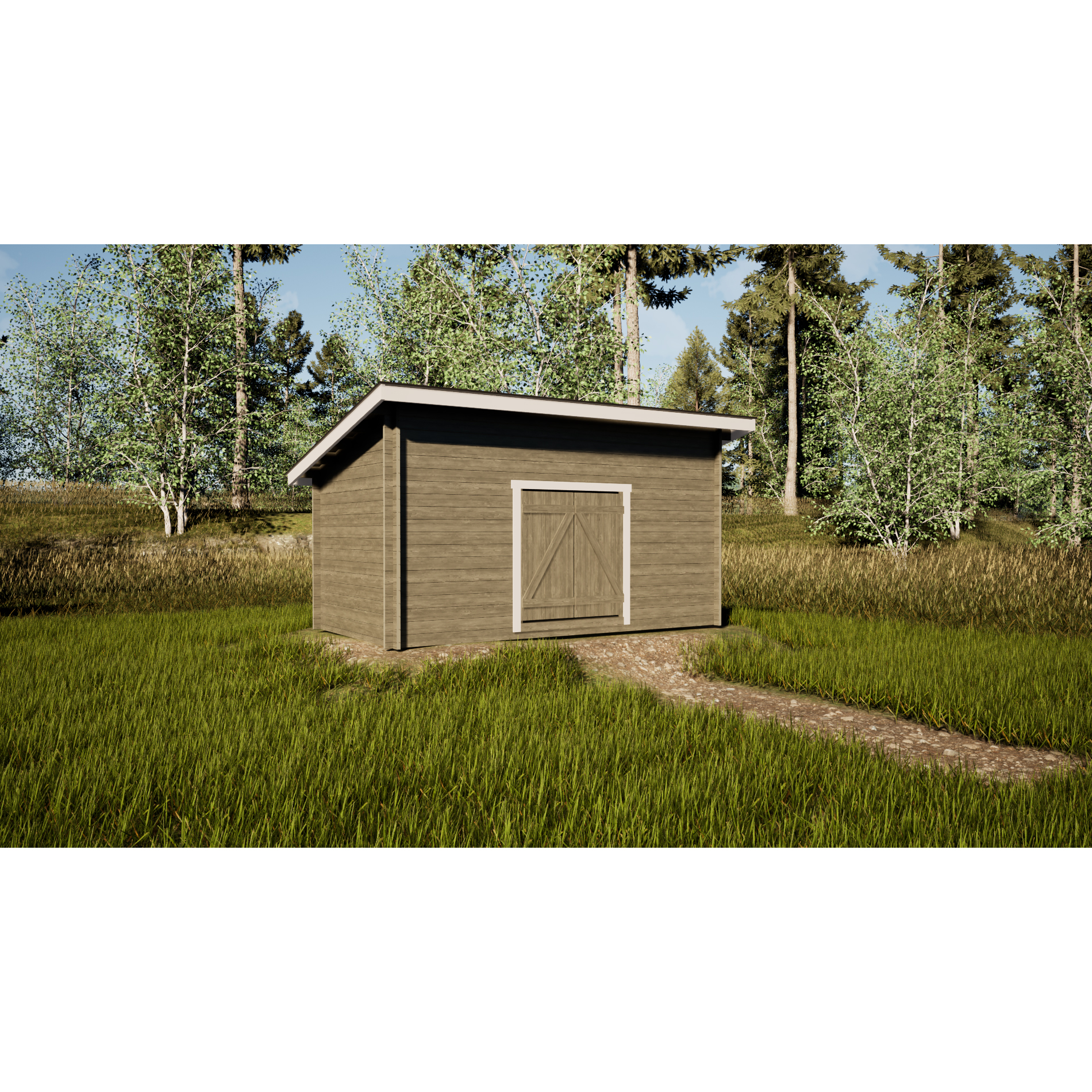 Timmerförråd LP Garden P-M (10m²) Pulpettak
