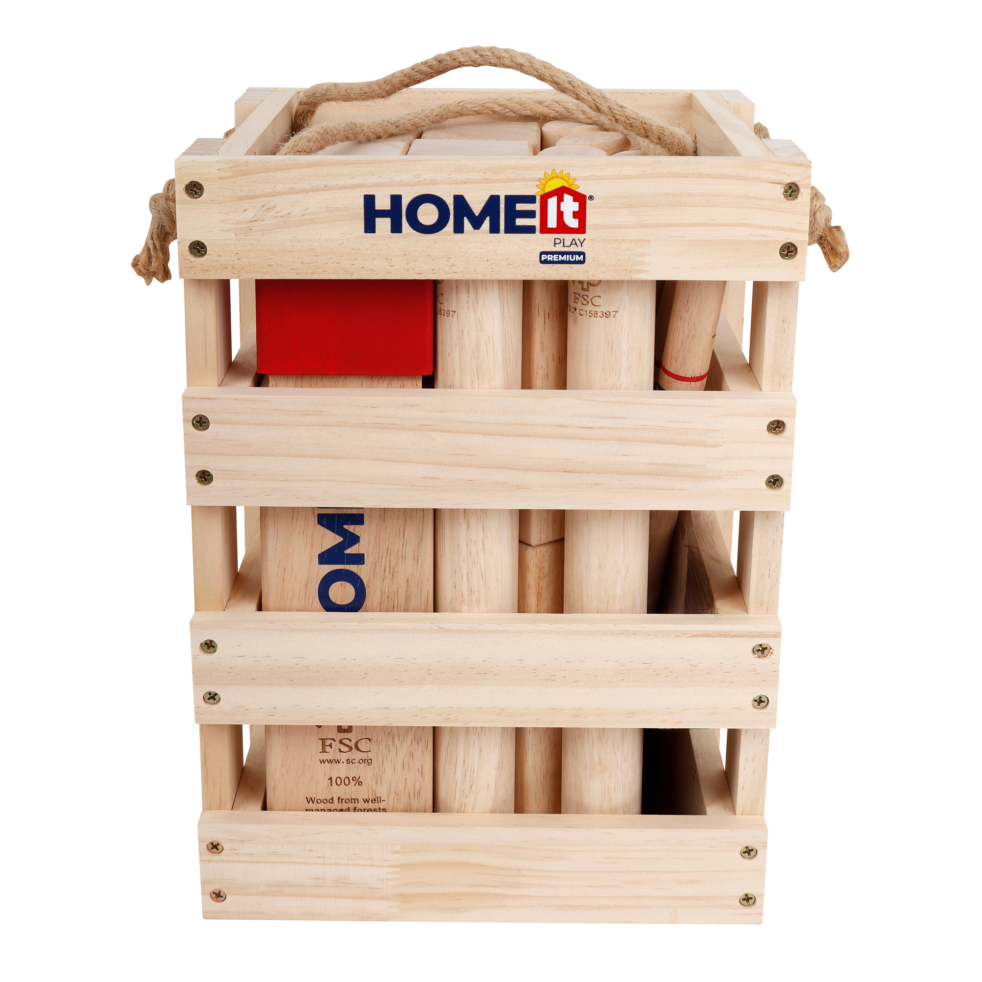 Kubb Home it Play Premium I Gummiträ