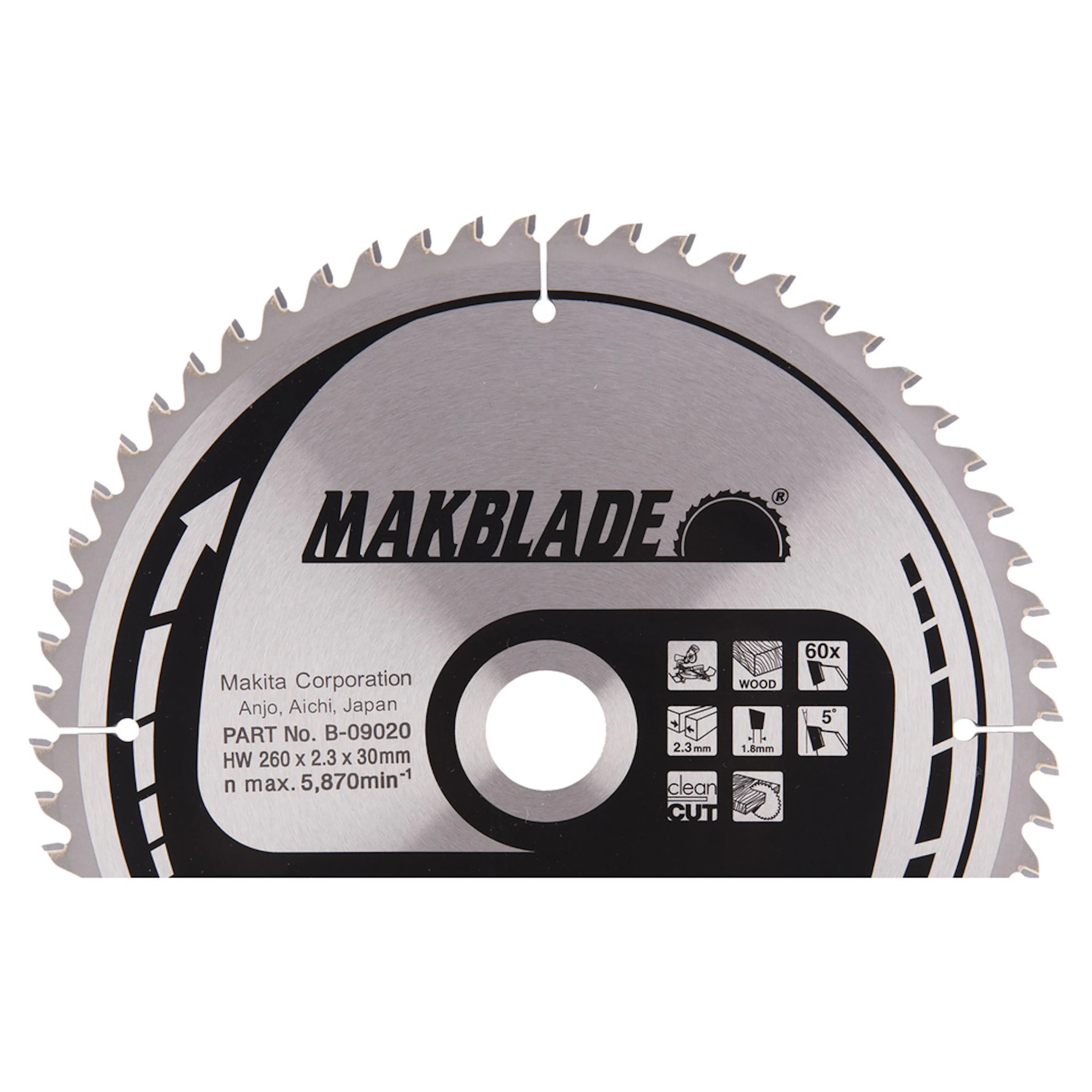 Sågklinga Makita 260x30x2,3mm 60T