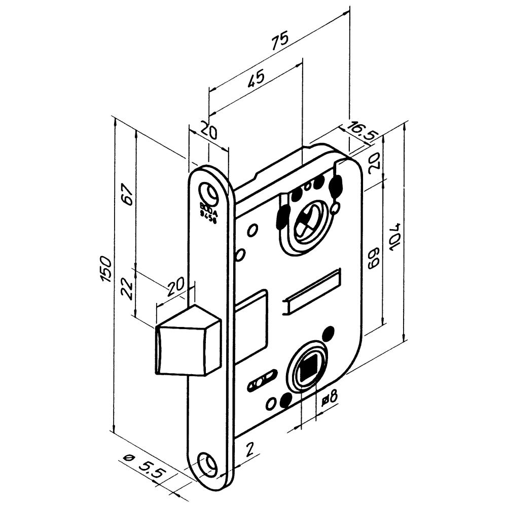 Låshus ASSA Abloy 9456
