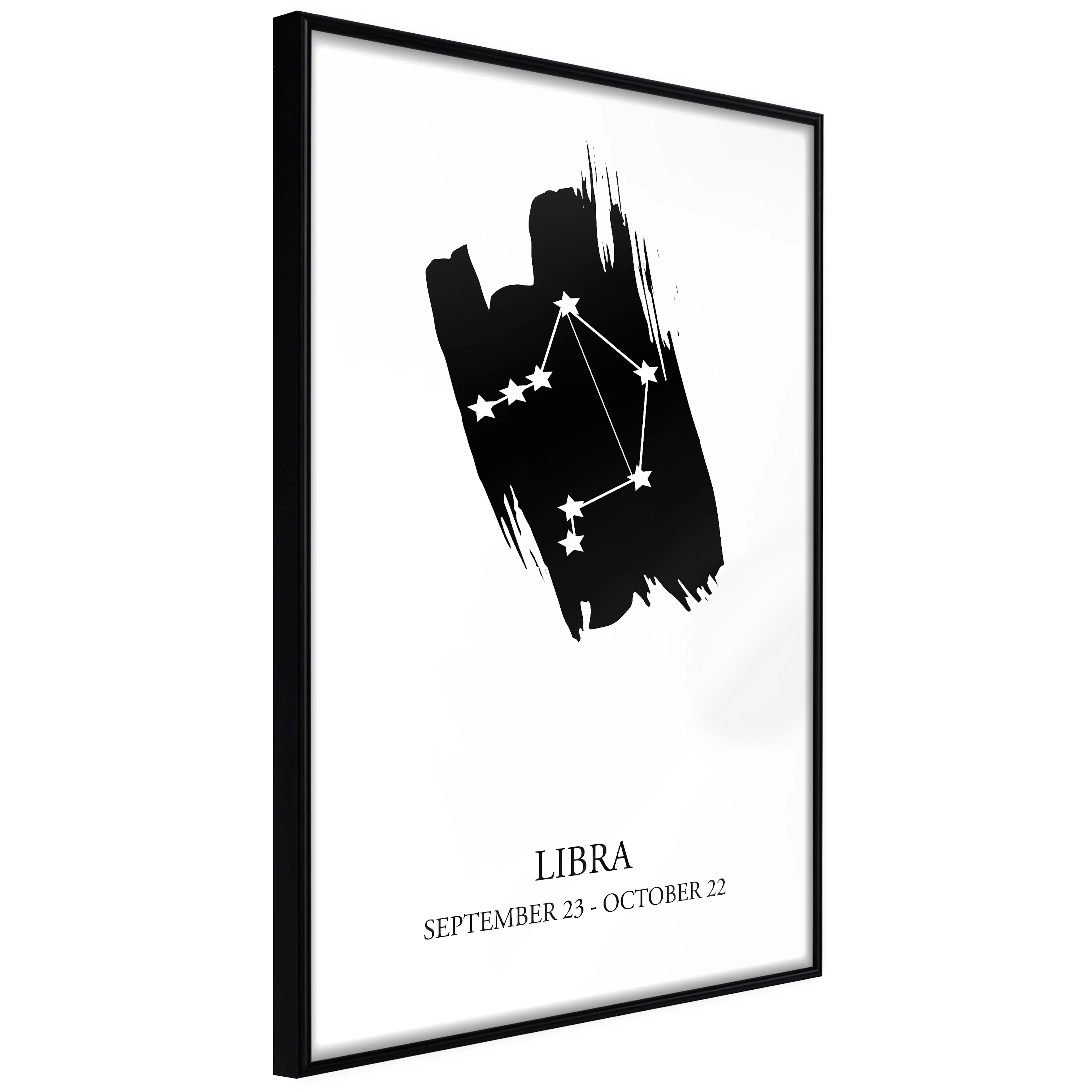 Affisch - Zodiac Signs: Libra [Poster] 20x30 Svart ram, 20x30 cm