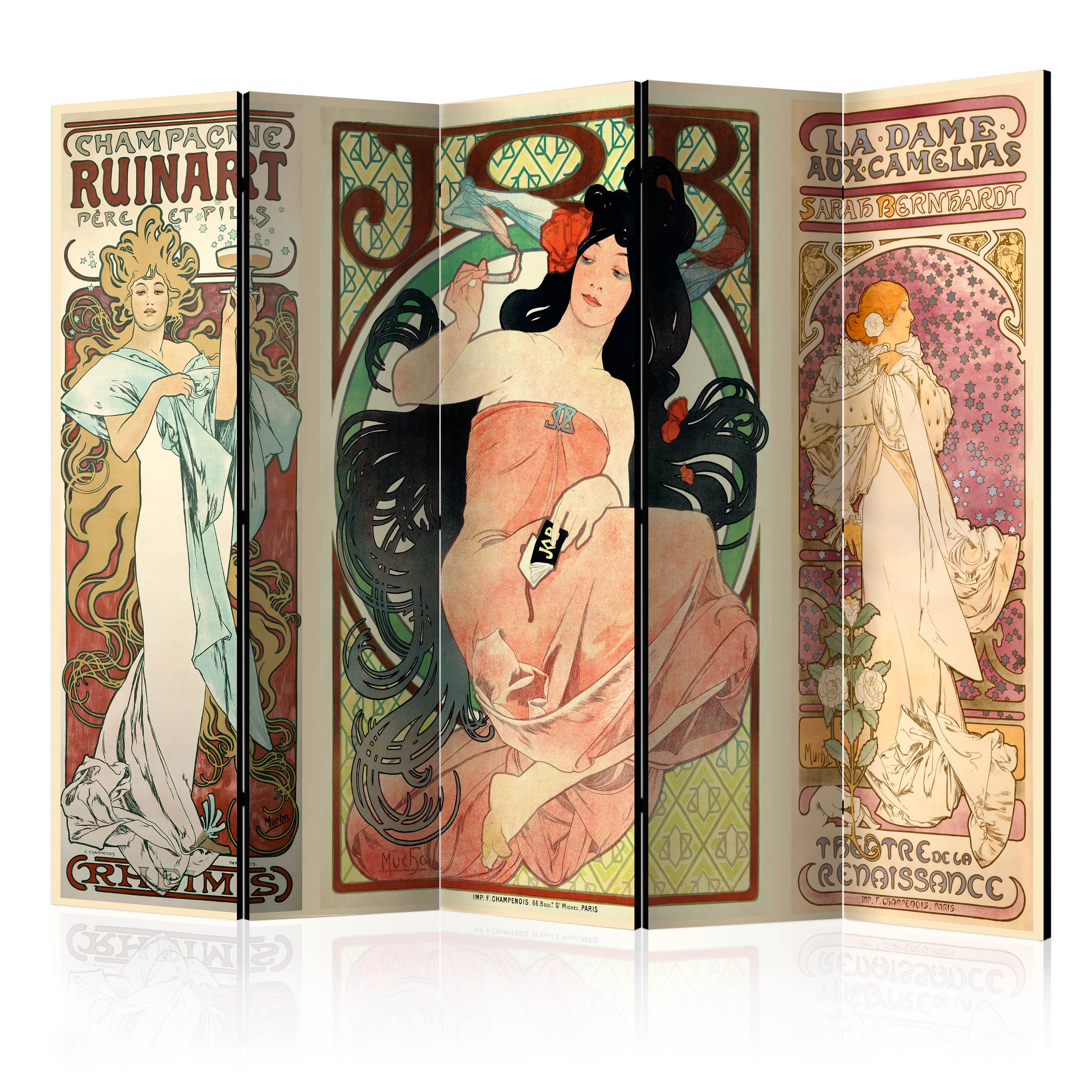 Rumsavdelare Skärmvägg Arkiio Alphonse Mucha Women's II 225x172 cm