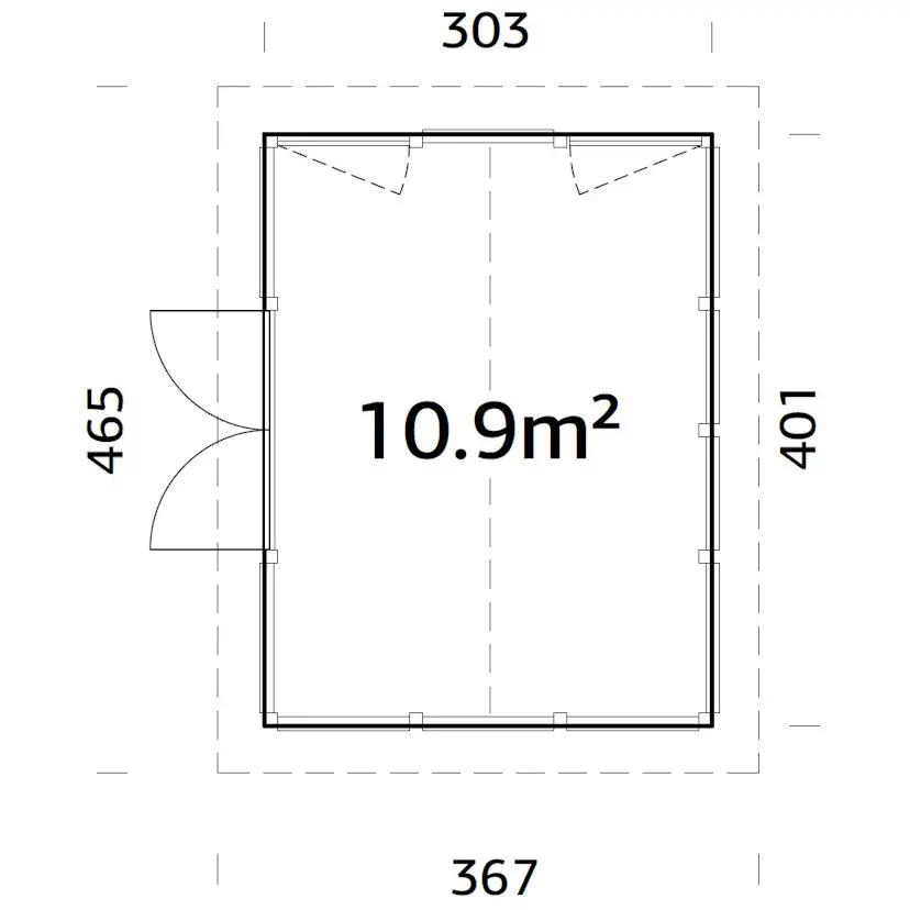 Paviljong Palmako Isabella 12,2 m2