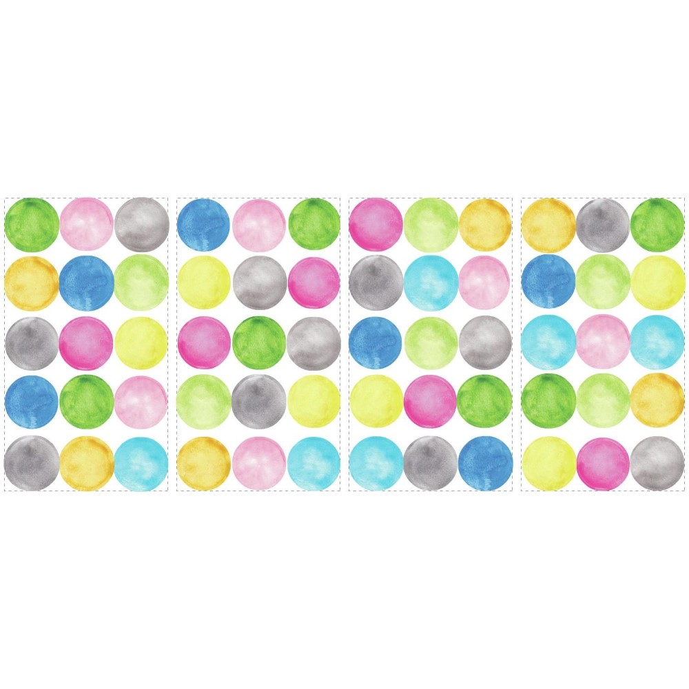 Väggdekor RoomMates Watercolor Dots