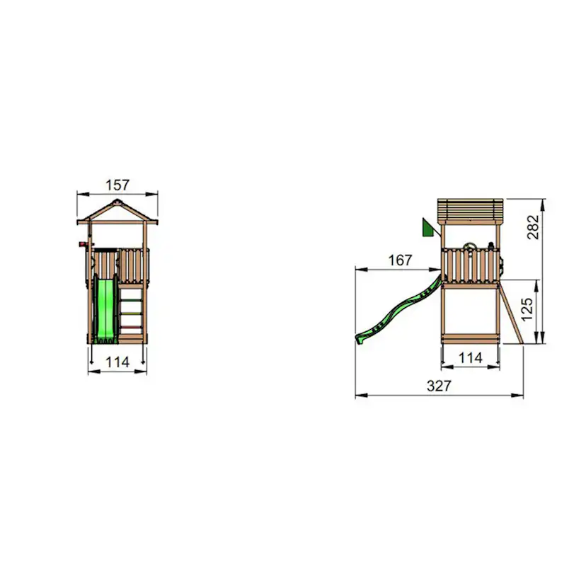 Lektorn Jungle Gym House inkl. rutschkana