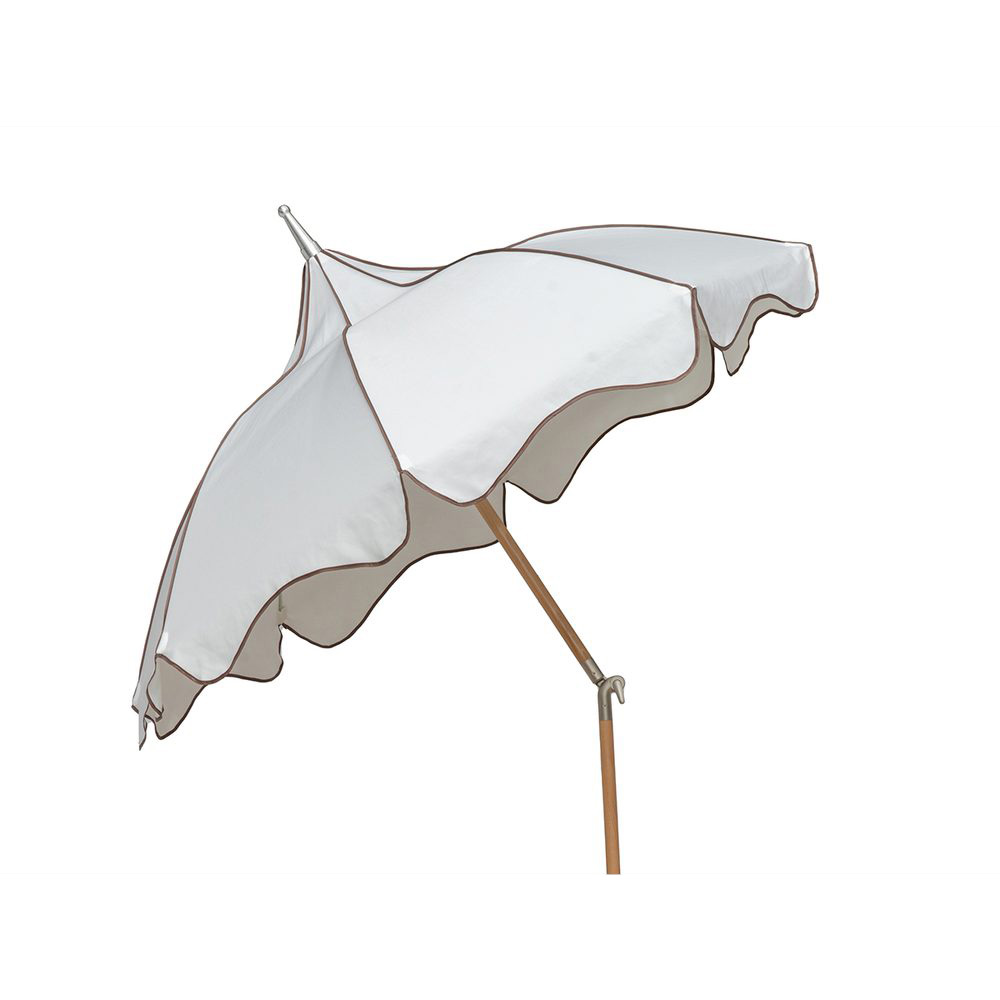 Parasoll Hillerstorp Para 200 cm Vit, Balkong- och Strandparasoll med Ställbar Funktion och Hopfällbar Design