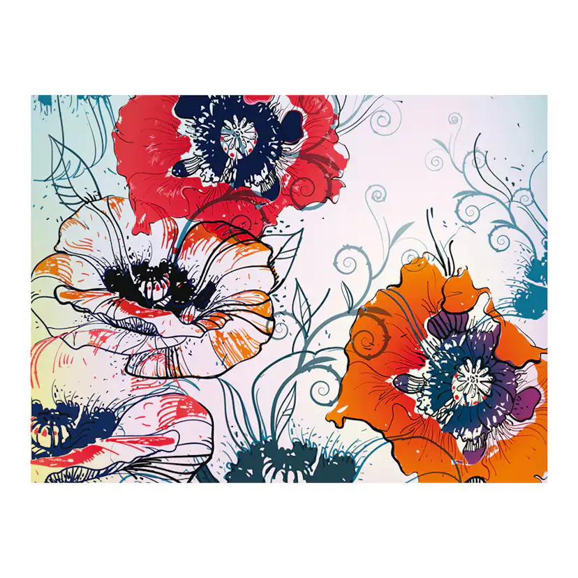 En delikat blomstermotiv 400x309 Storlek: 400x309 cm