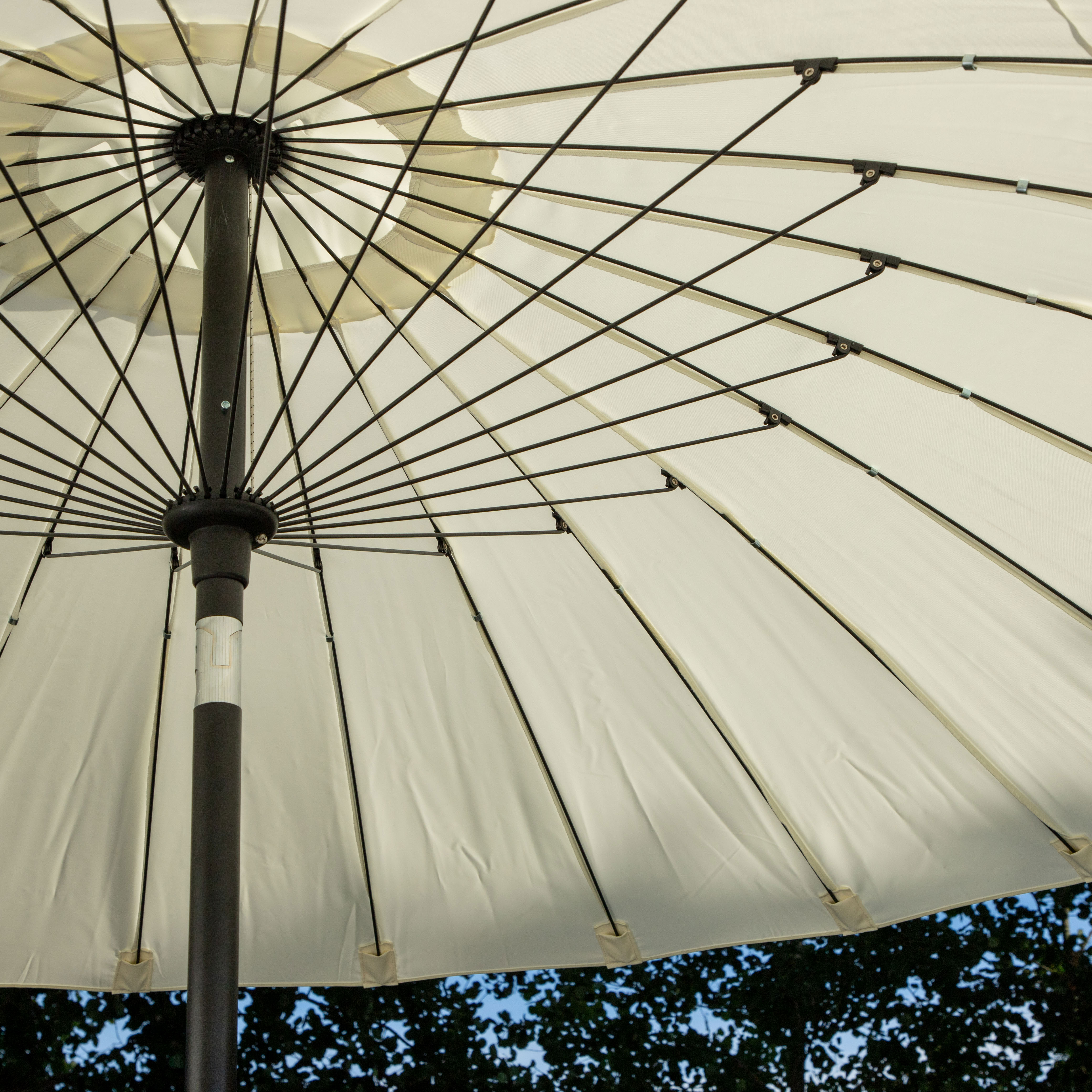 Palmetto Umbrella w. tilt, White, 270 Vit