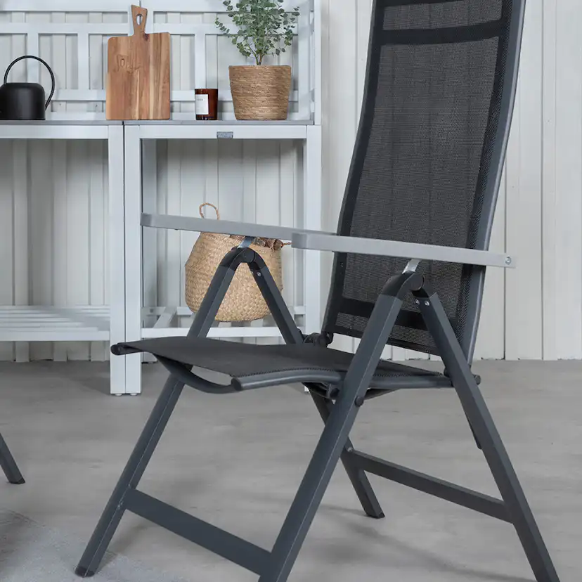 Matgrupp Venture Home Aleyna 160 Svart med 4 Aleyna Positionsstolar