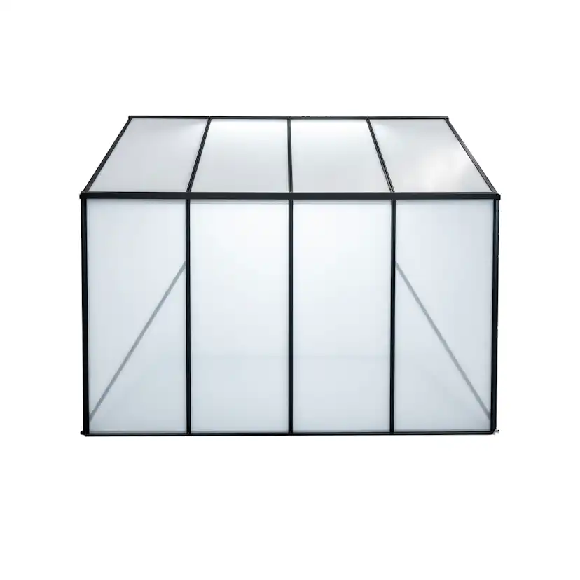 Växthus Mag-Pro 4,8 m² Svart Med Sockel