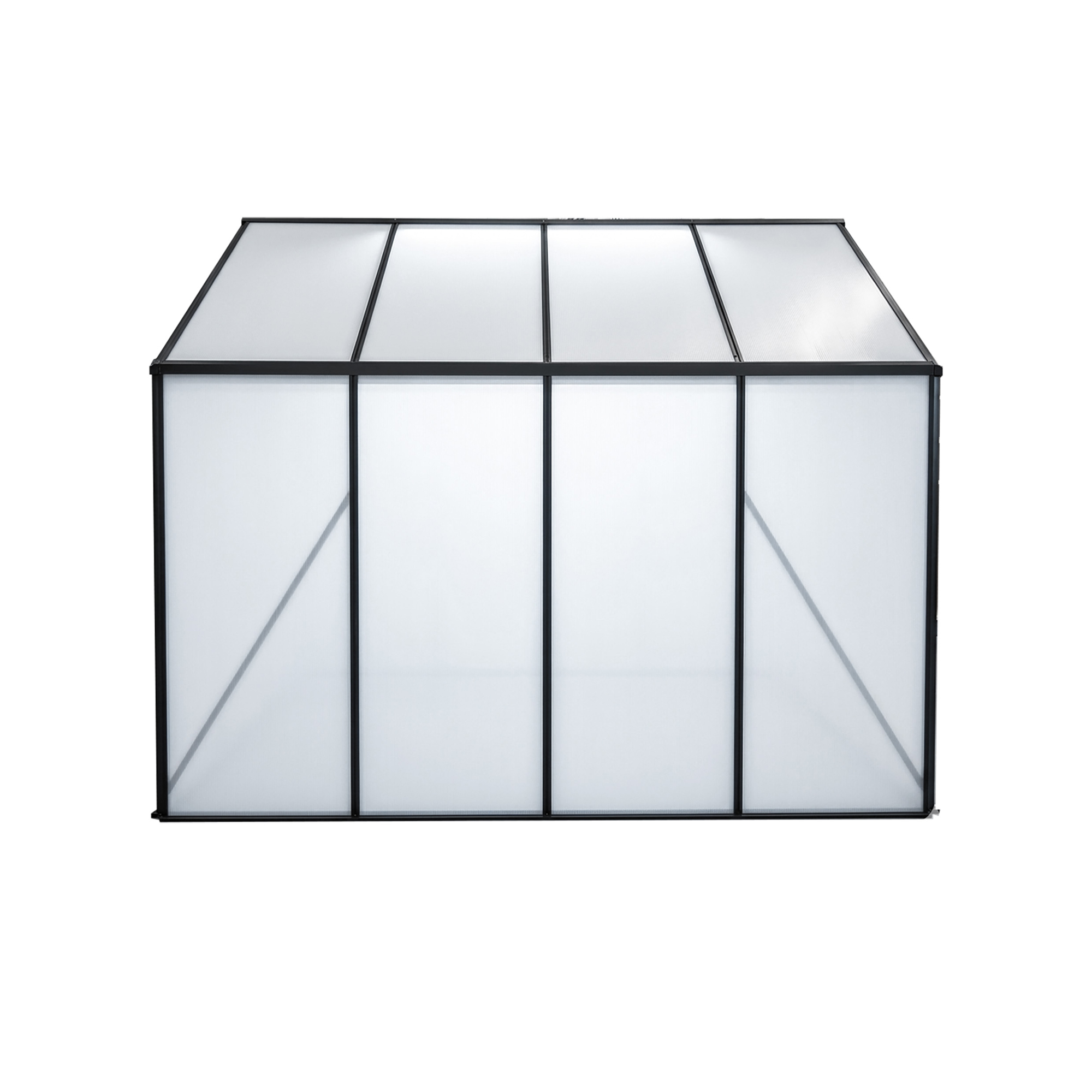 Växthus Mag-Pro  4,8 m² Svart Med Sockel