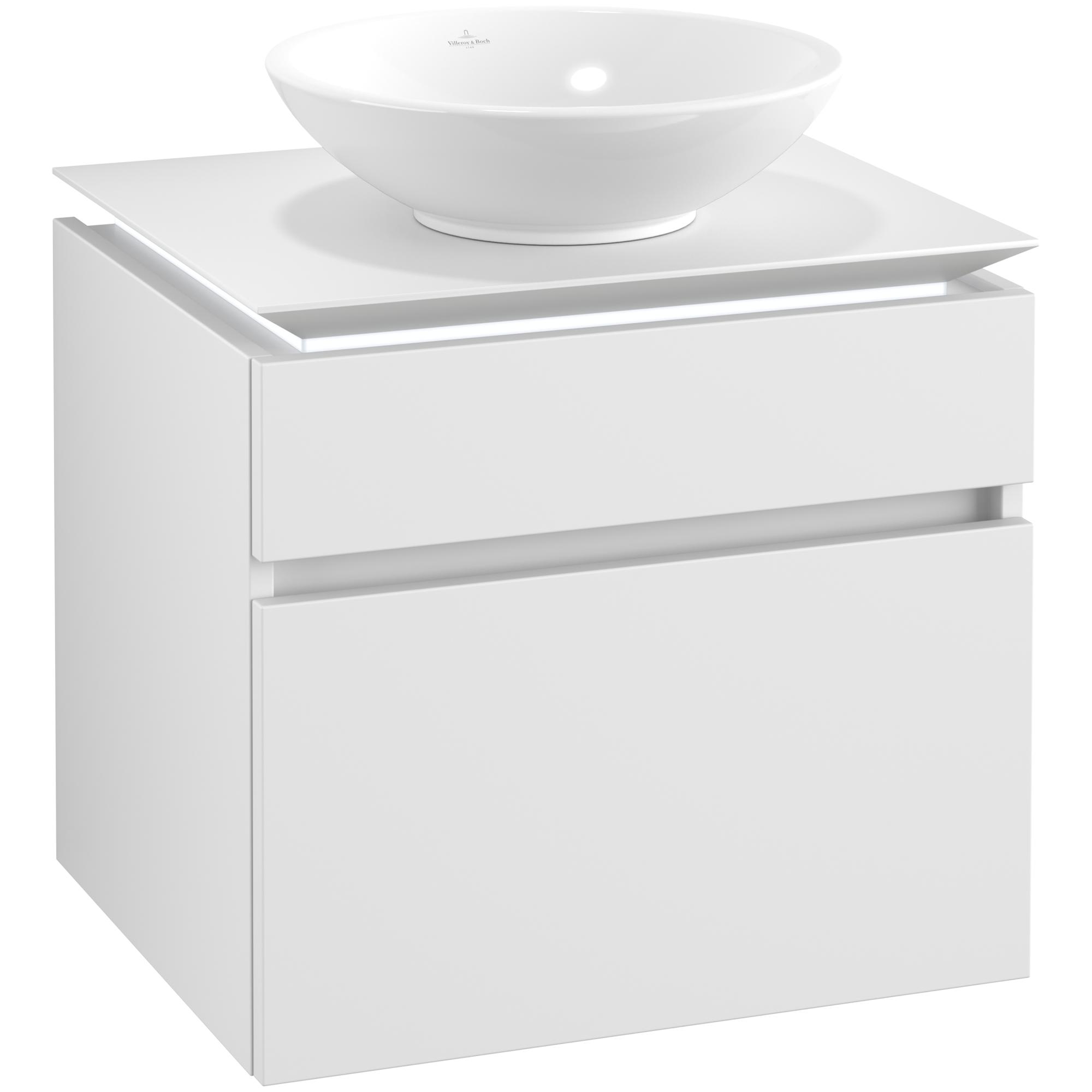 Tvättställsskåp Villeroy & Boch Legato 600 med 2 Lådor för Ytmonterat Tvättställ