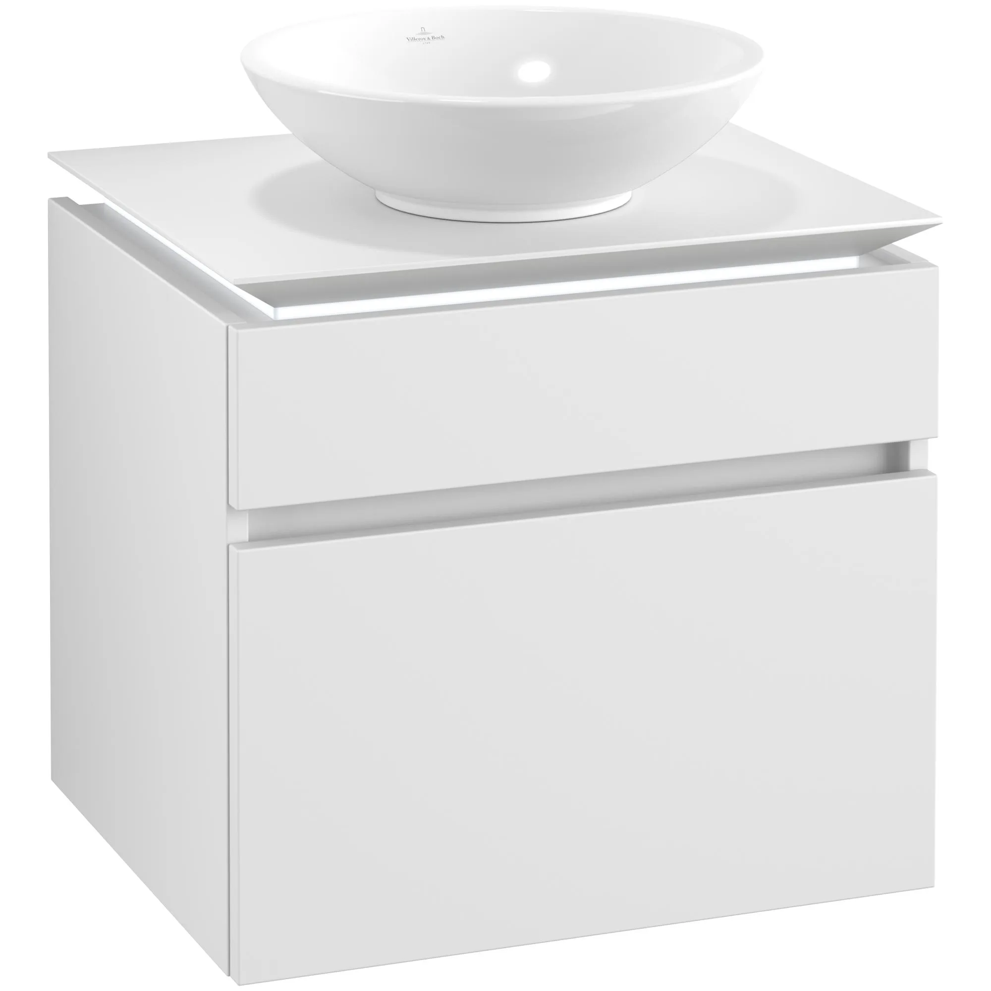 Tvättställsskåp Villeroy & Boch Legato 600 med 2 Lådor för Ytmonterat Tvättställ